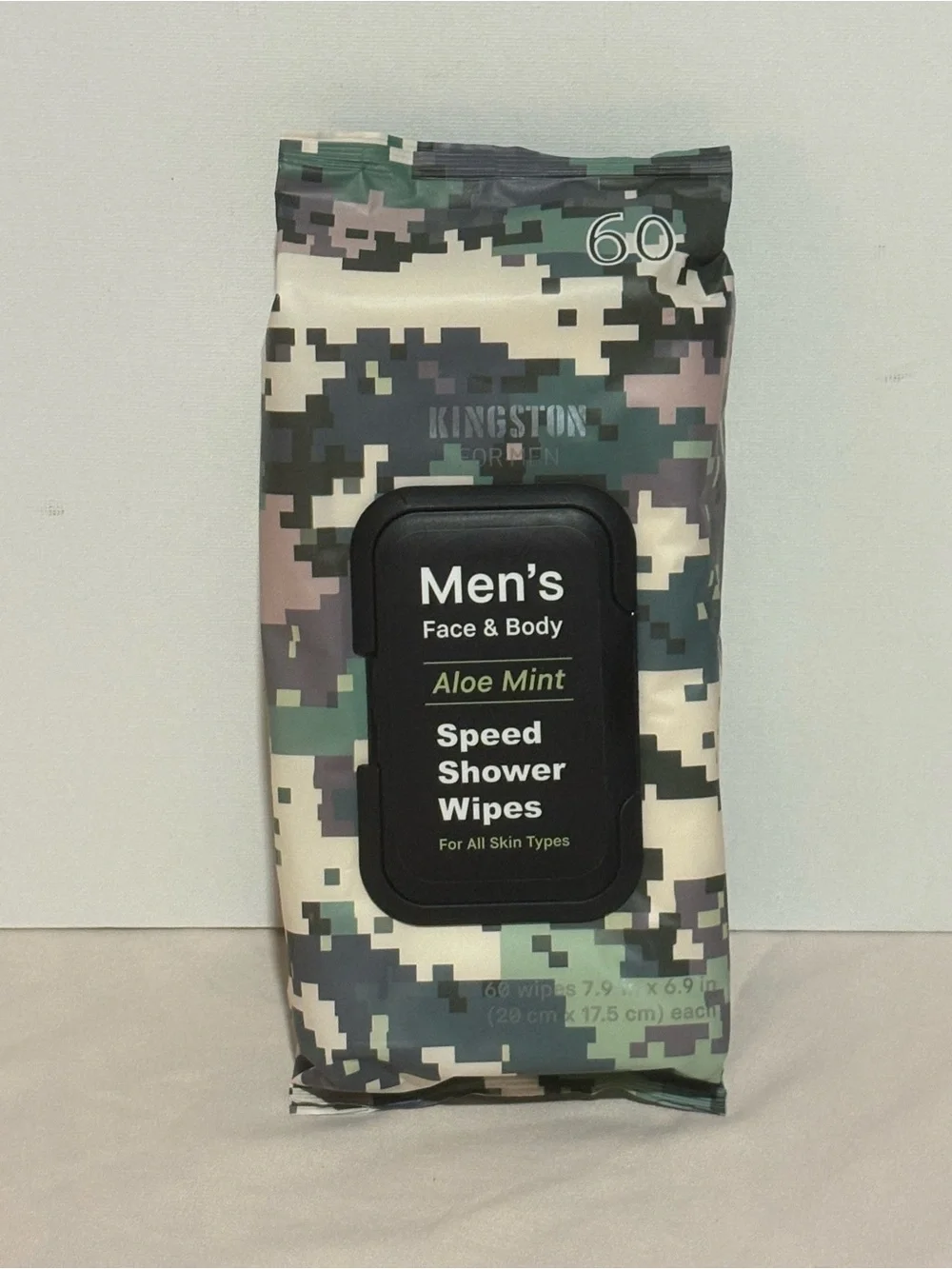 Men's Aloe Mint Speed Shower Wipes - Camouflage Pack - 60ct